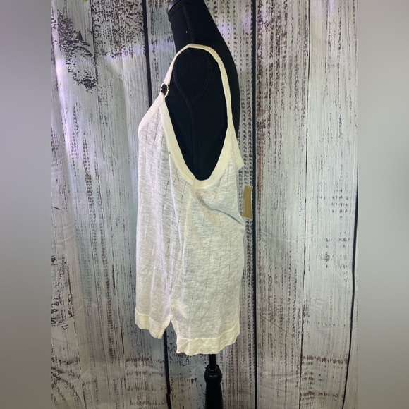 NWT Michael By Michael Kors Cream Colored Tank Top, Gold Rings, Lightweight, XL - Picture 4 of 8